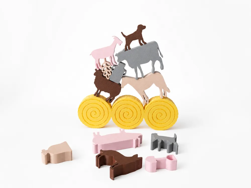 Farm Animal Stack - Balance & Skill Game - Free 3D Print Model - MakerWorld