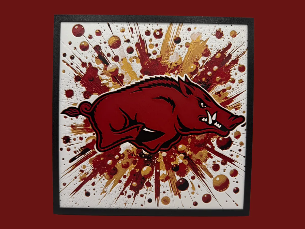 Arkansas Razorbacks - NCAA Hueforge - Free 3D Print Model - MakerWorld