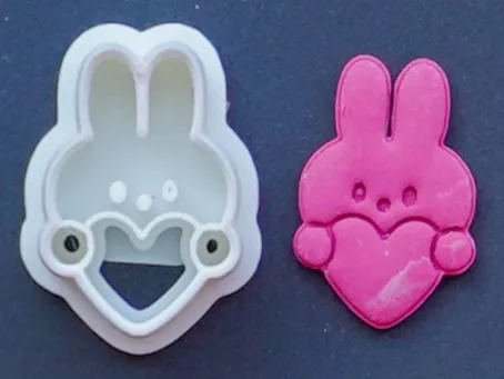Easter Bunny Polymer Clay Cutter Earring Necklace