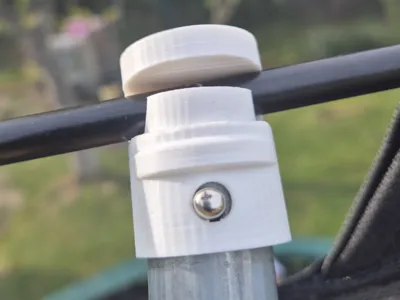 TRAMPOLINE NET HOLDER WITH RING MUSHROOMS FOR POST