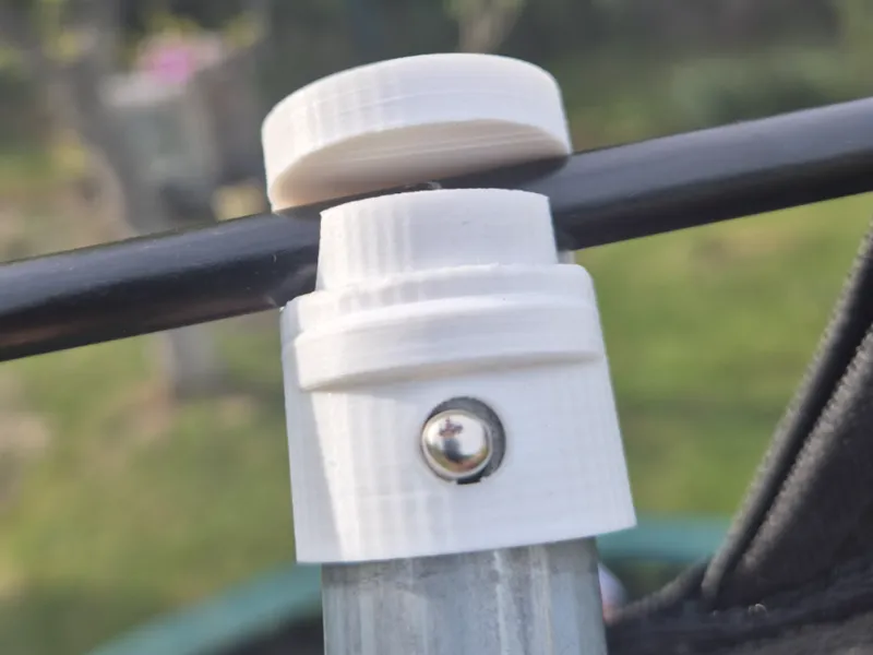 TRAMPOLINE NET HOLDER WITH RING MUSHROOMS FOR POST
