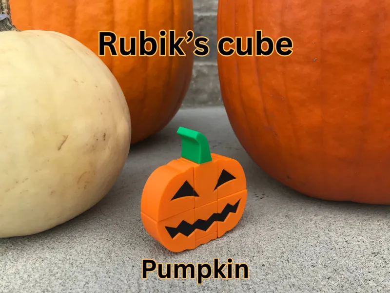 Rubik's cube pumpkin