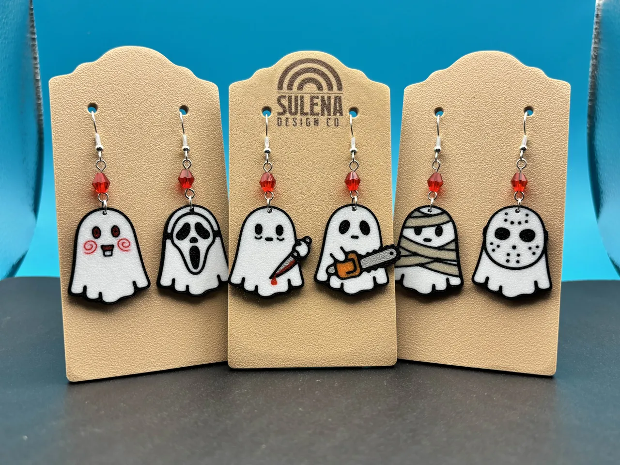 Horror Ghost Halloween Earrings | No AMS view 2
