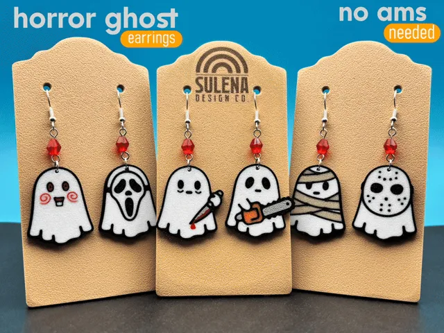 Horror Ghost Halloween Earrings | No AMS