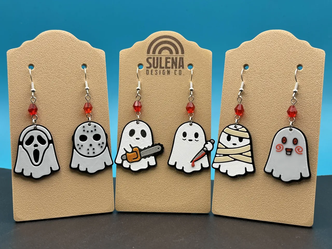 Horror Ghost Halloween Earrings | No AMS view 3
