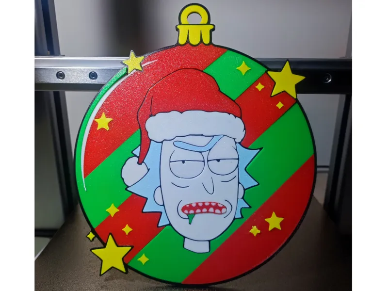 Palla di Natale decorazione addobbo Rick e Morty