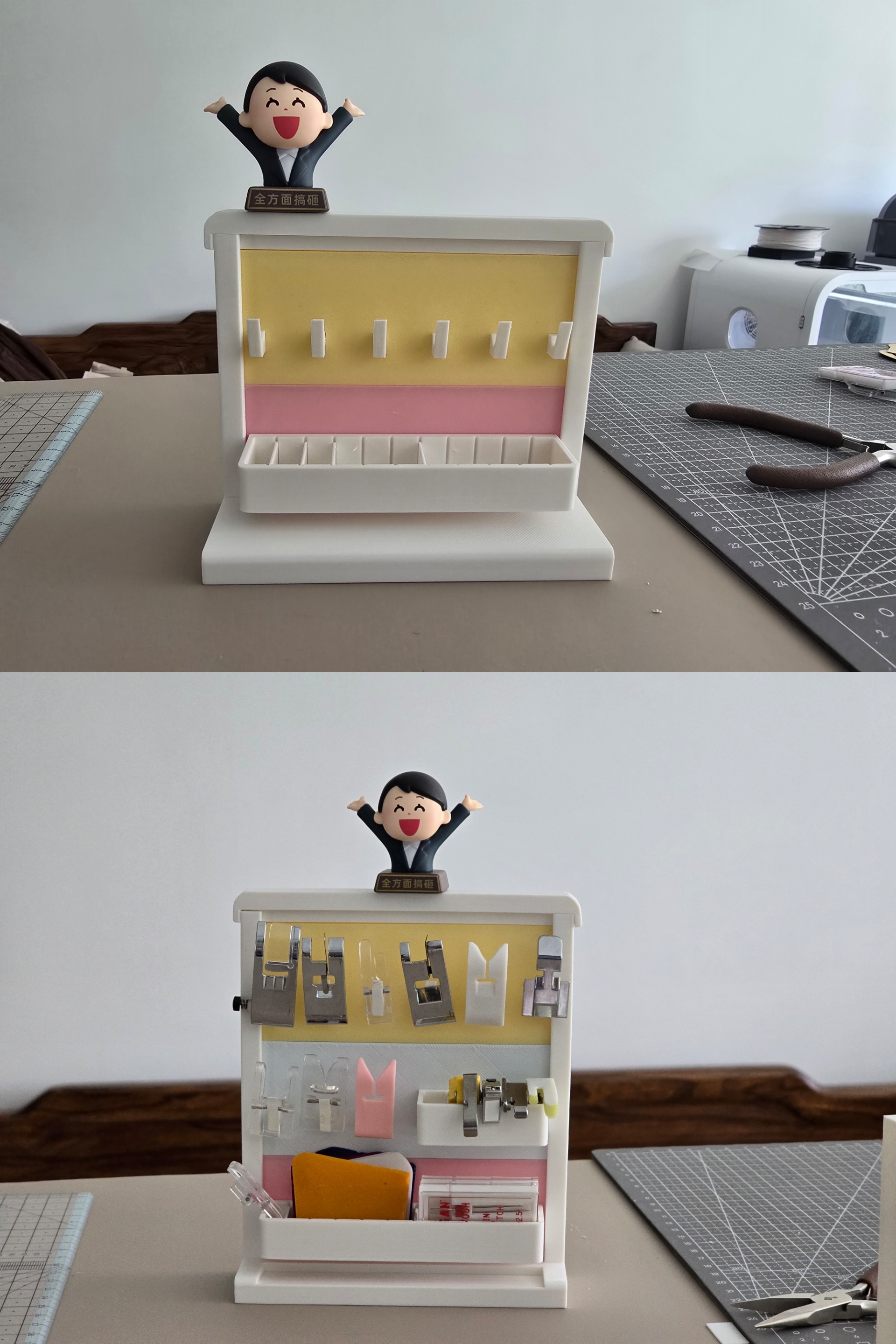 Miniatura 3 do modelo 3D 【家用缝纫机“组合式收纳架”】（压脚、线轴、机针）