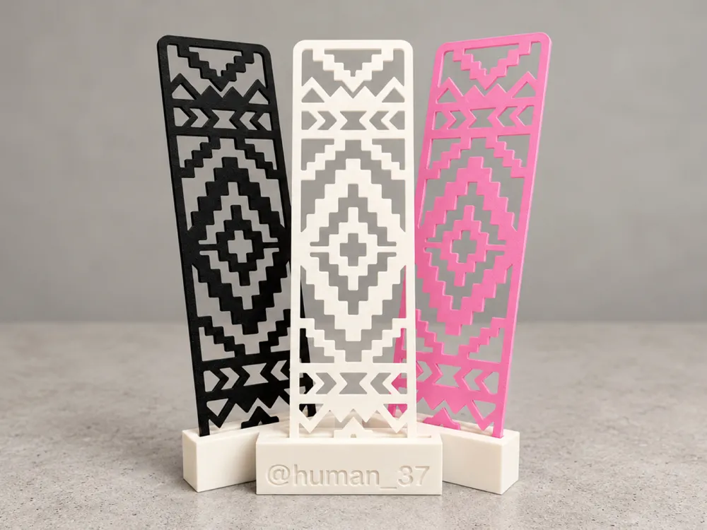 Southwestern Bookmark | Diamond Pattern - Free 3D Print Model - MakerWorld