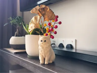Ragdoll cat vase or pencil holder
