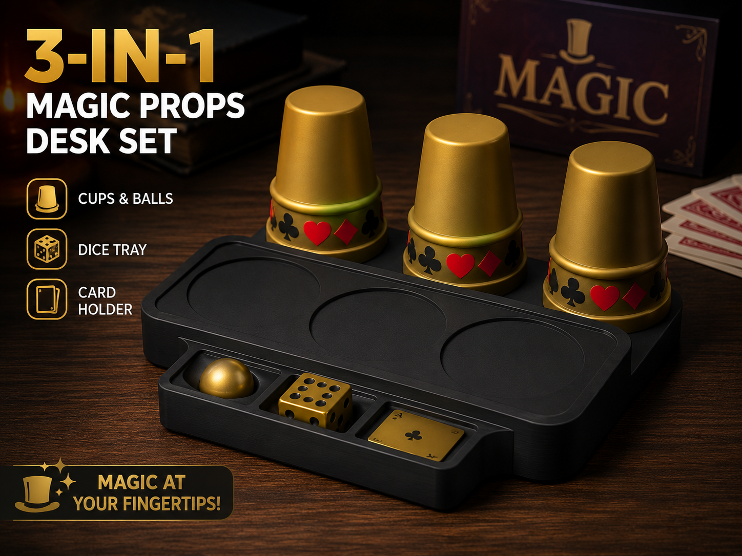 3-IN-1 Magic Props Desk Set