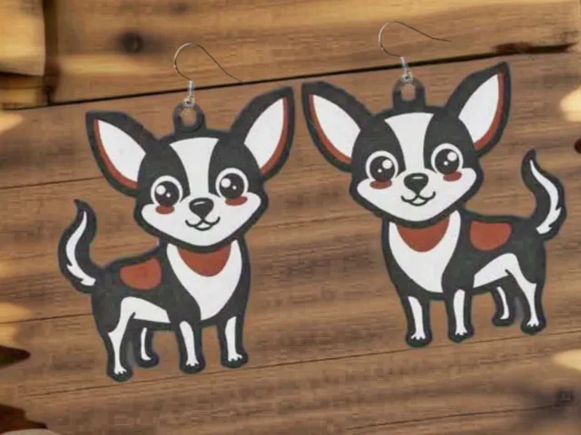 chihuahua dog earrings