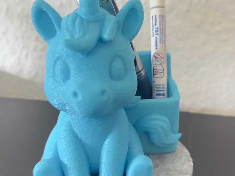 Unicorn pen holder, rubber holder
