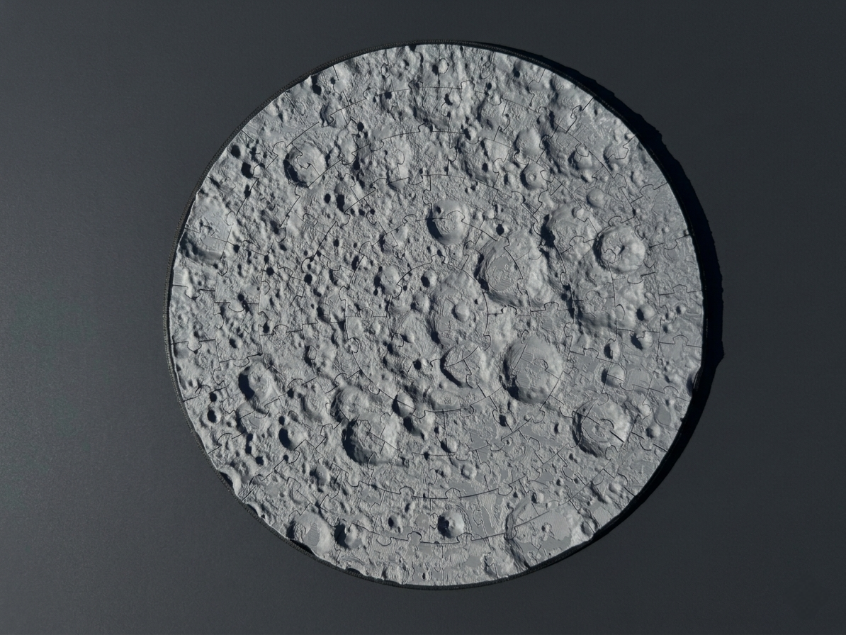 Miniatura 1 do modelo 3D Moon Surface Jigsaw Puzzle | 91 pieces