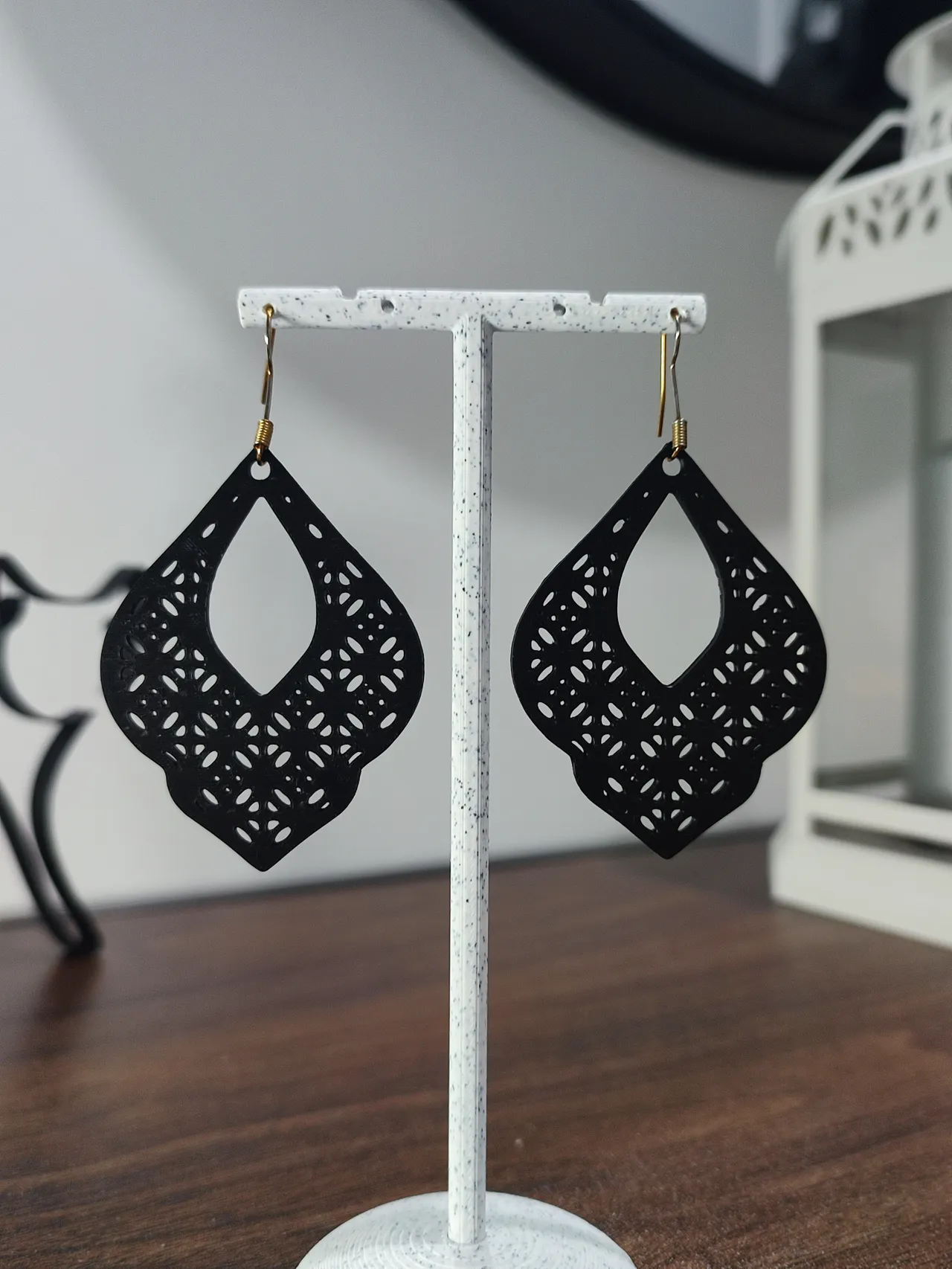 Aretes Gota de Encaje Real view 2