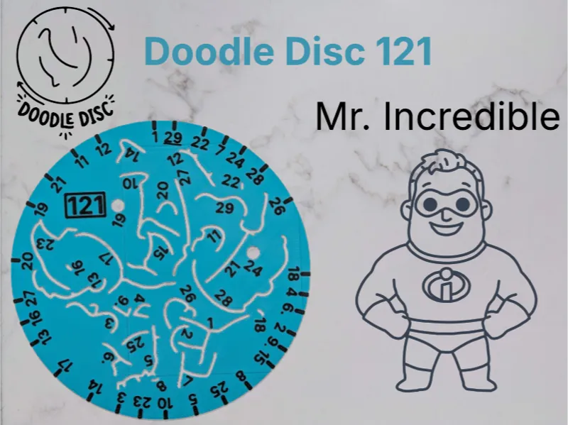 Doodle Disc 121 Mr Incredible