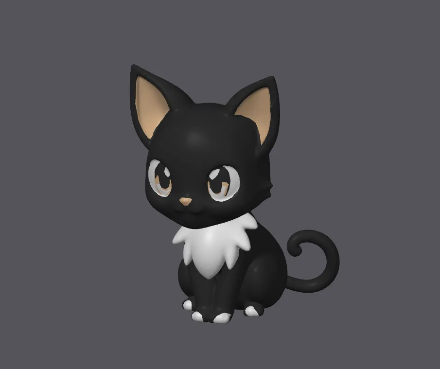 Printmon Cute Cat with Fuzzy Fur - Printmon Maker by Skid0 MakerWorld: Download ...