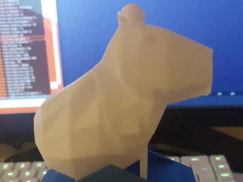 Low Poly Capybara with Scarf (and Seaman's hat)