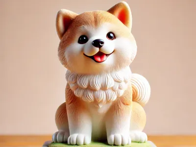 Cute Akita Inu Dog