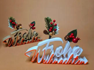 Frohe Weihnachten Schriftzug