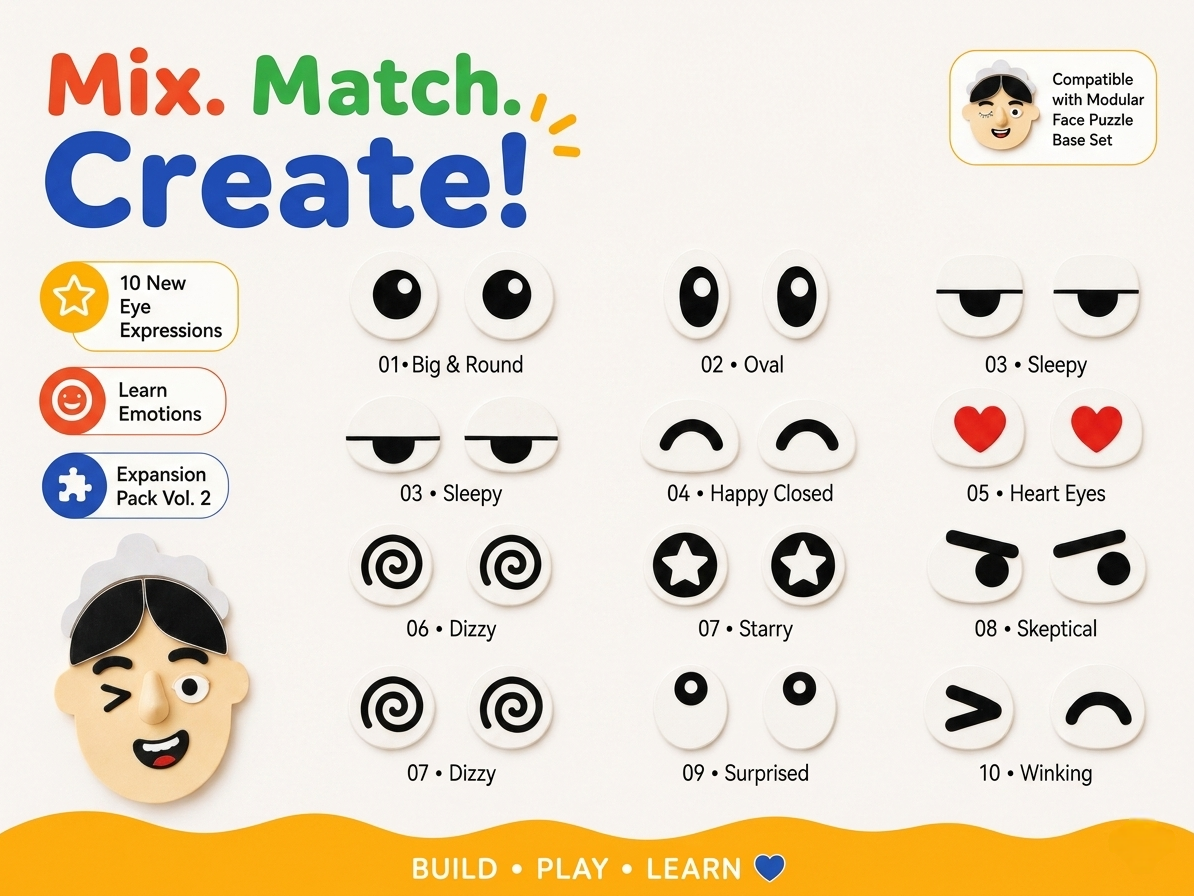 Modular Face Puzzle – Eyes Expansion Pack Vol. 2