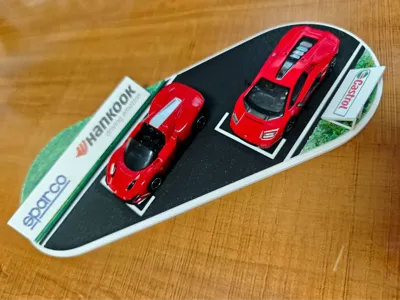 Race track starting line for 1:64 scale models