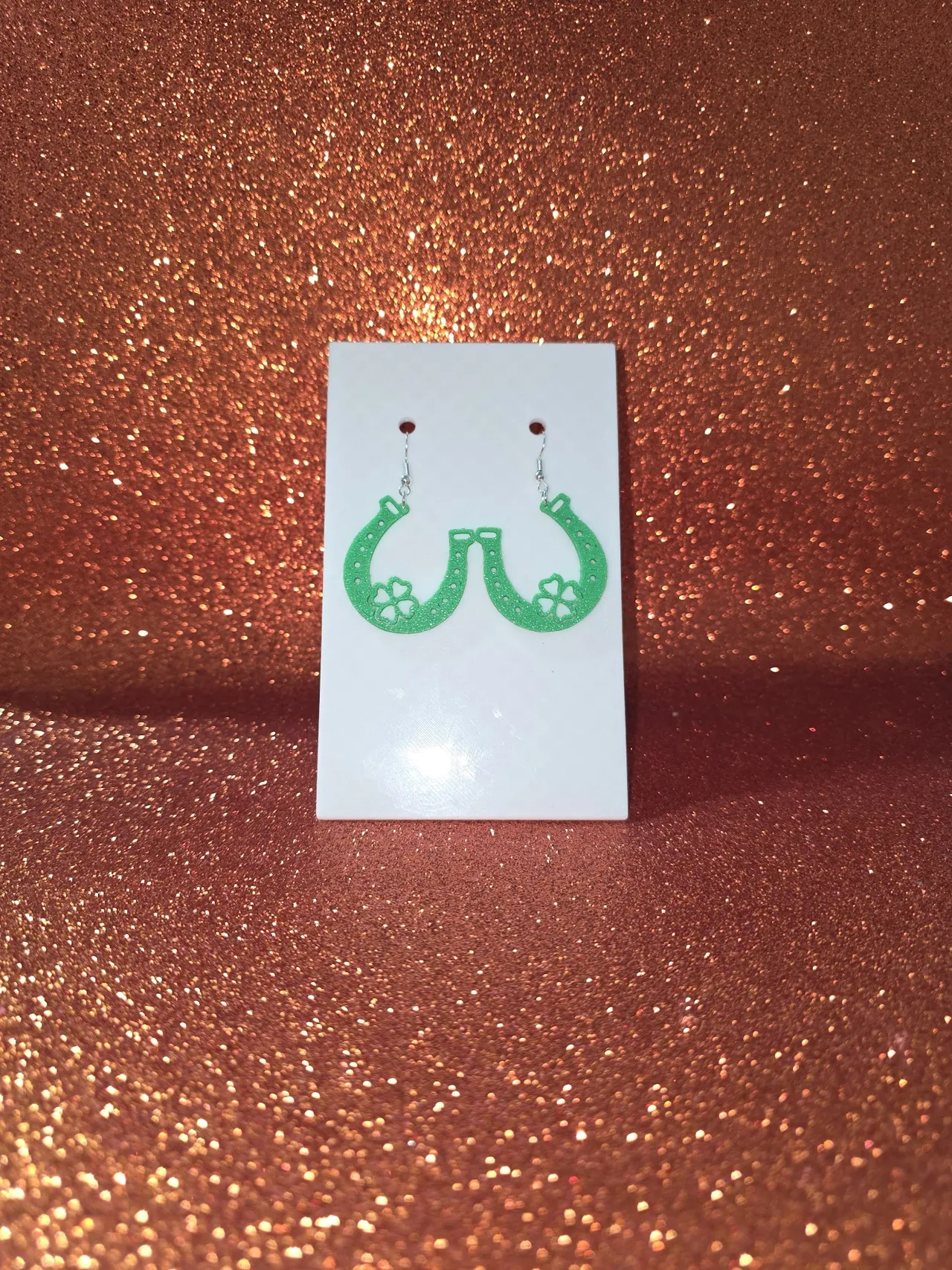Horseshoe of fortune earrings view 2