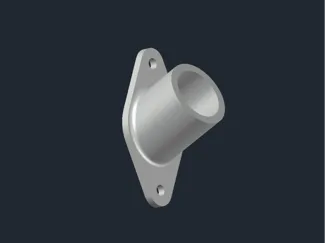 Wall mount for 1/2" PVC Pipe - angled