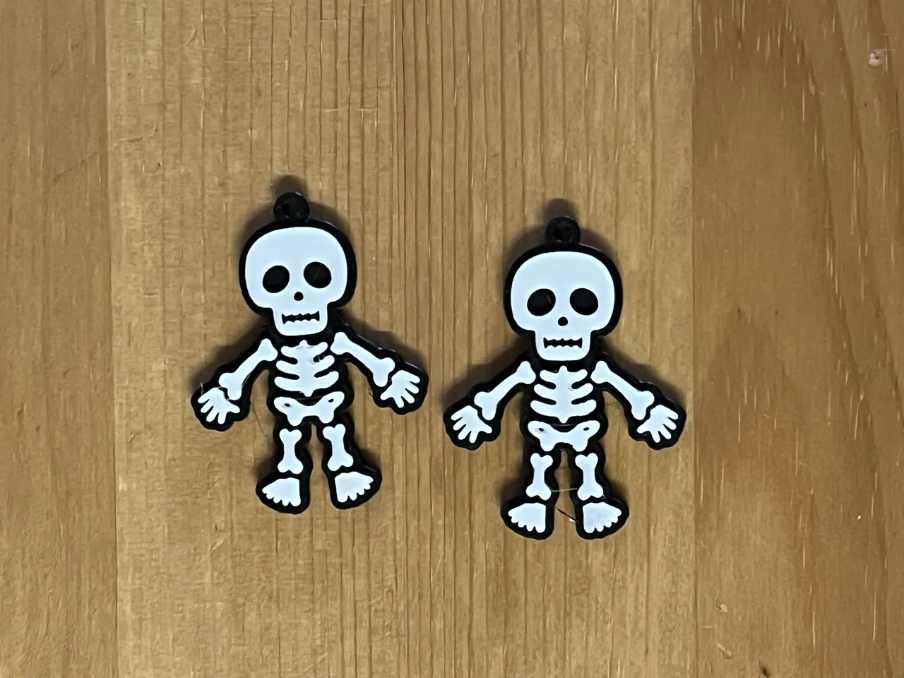 Skellington earrings view 2