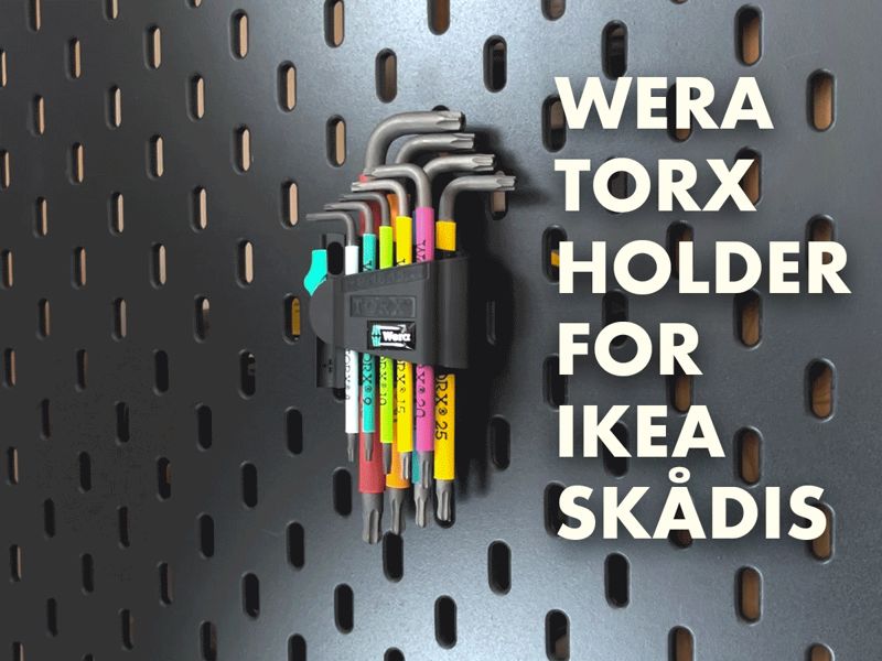 Wera Torx Holder for IKEA Skådis (Magnetic)