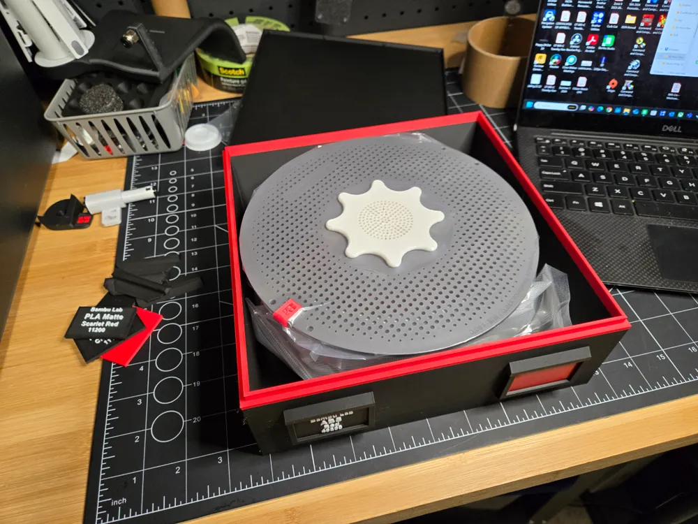 Filament Spool Box 76mm with colour border Remixed by Left Unsupervised ...