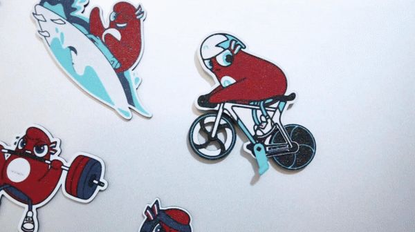 Motion Fridge Magnets - Olympics Circle Track