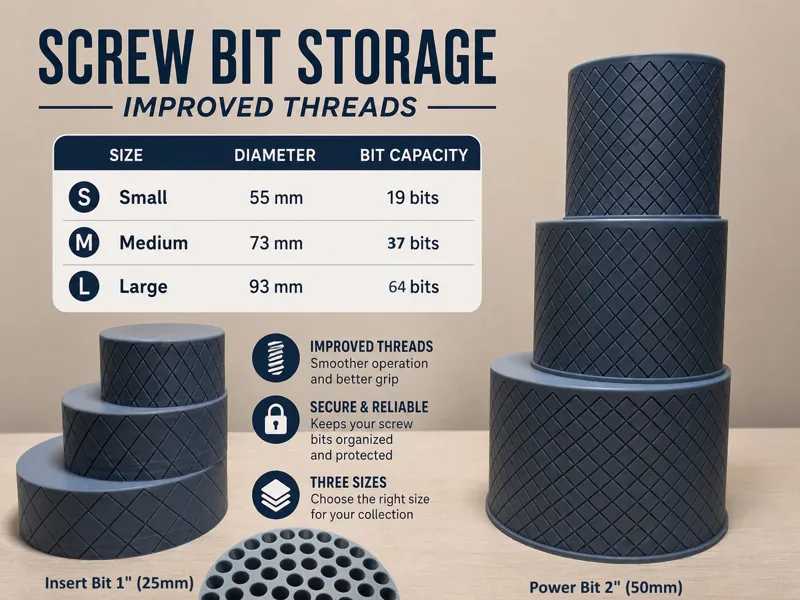 Insert and Power Screwdriver Bit Holder case v2