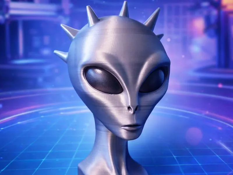 Alien Spiked Bust– Sci-Fi Alien Büste (Easy Print)