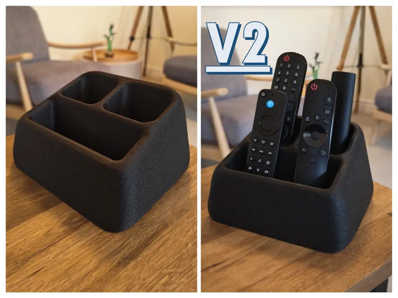 Minimal Remote Caddy – 4 Layouts V2