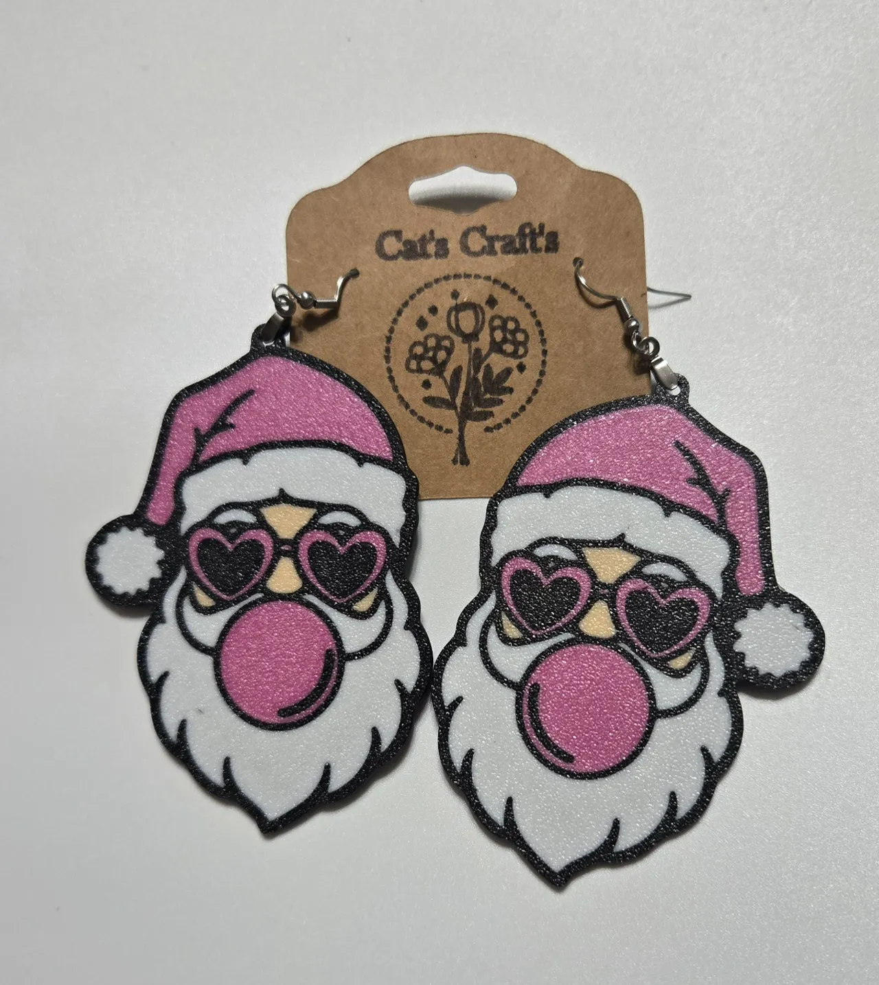 Santa Bubblegum Earrings view 2