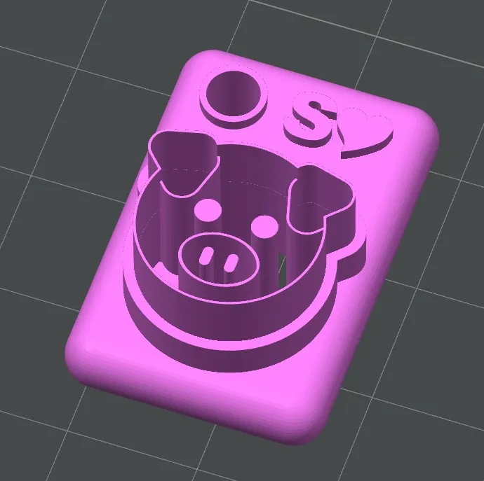 Polymer Clay Earring Cutter – Pig view 3