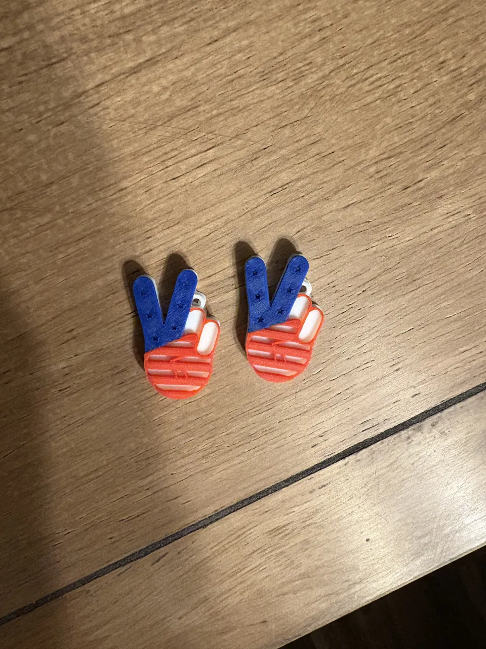 Patriotic Peace Drop Earrings view 2