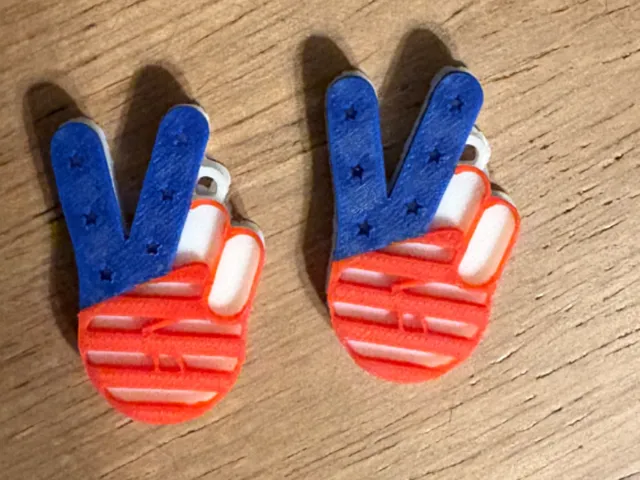 Patriotic Peace Drop Earrings