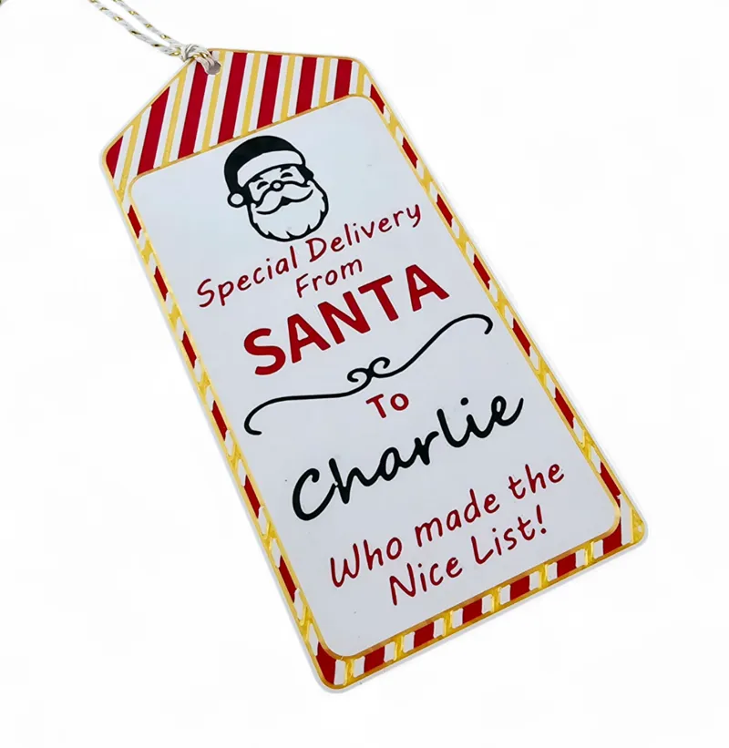 Reusable BIG From Santa Gift Tag/Label