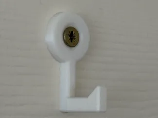 Simple hook with screw hole
