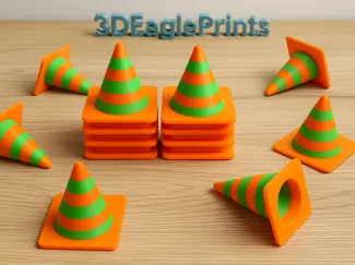Mini Traffic Cone – Stackable 3D Print 