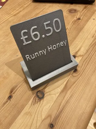 Label and stand
