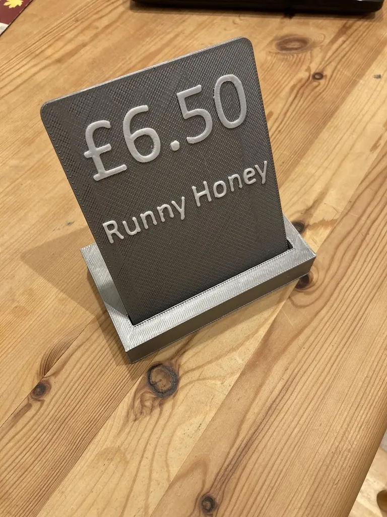 Label and stand