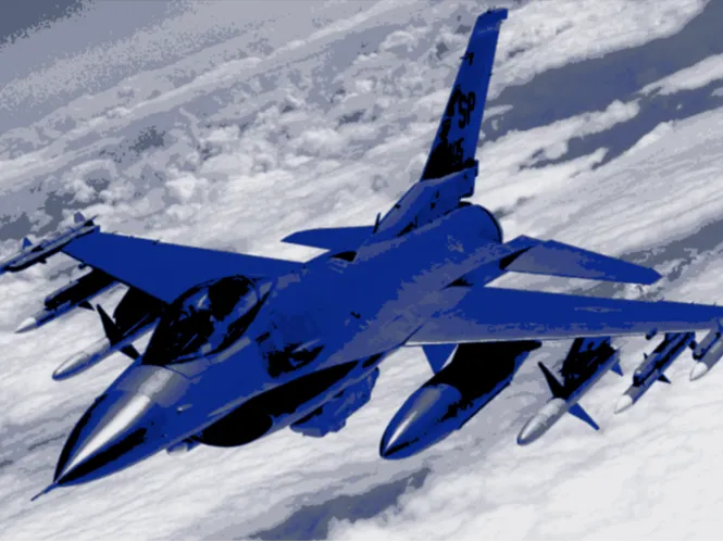 F-16 Fighter-Jet Hueforge