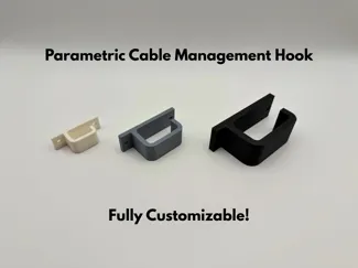 Parametric Under Desk Cable Management Hook