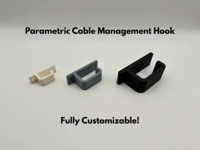 Parametric Under Desk Cable Management Hook