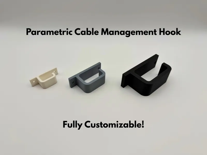 Parametric Under Desk Cable Management Hook