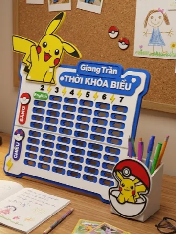Modelo para impresión 3D: 3D-printed Pikachu timetable — vista de referencia 2