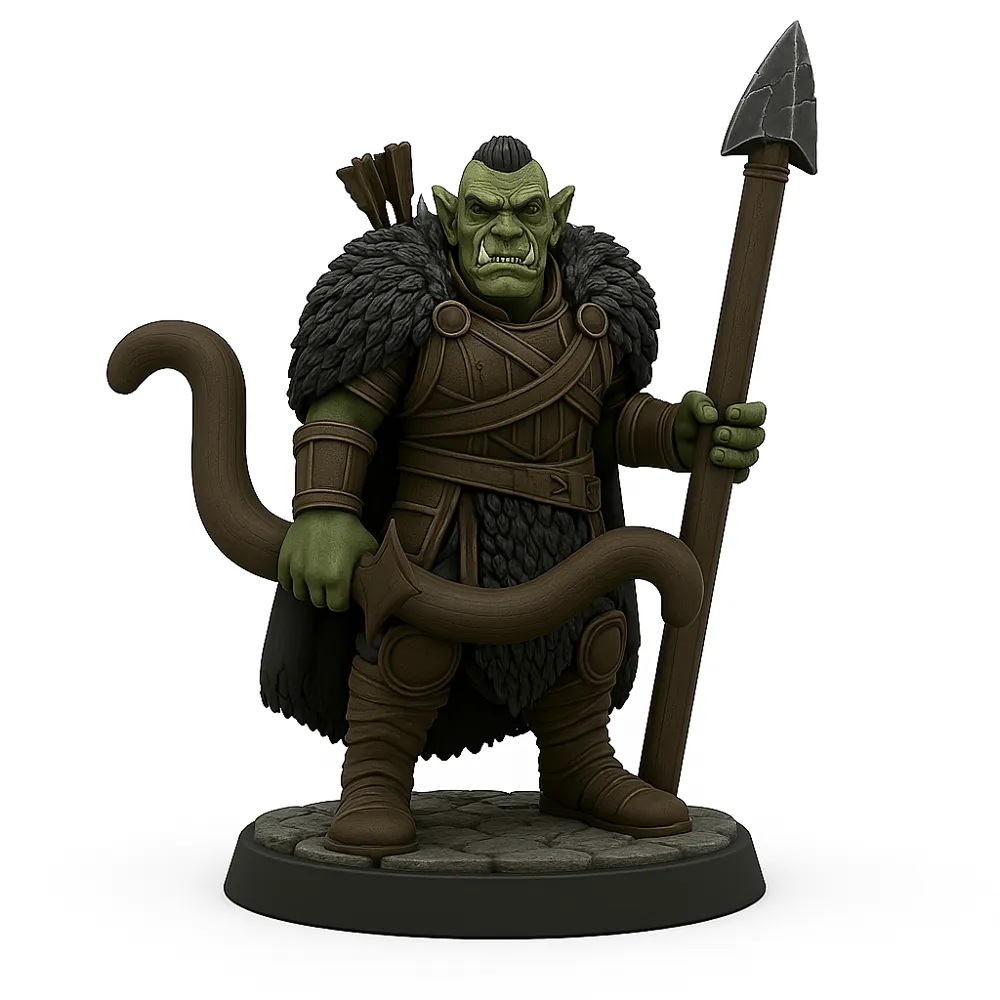 Orc Party: Ber, Brute, Ranger, Warlock DnD PF Mini - Free 3D Print ...