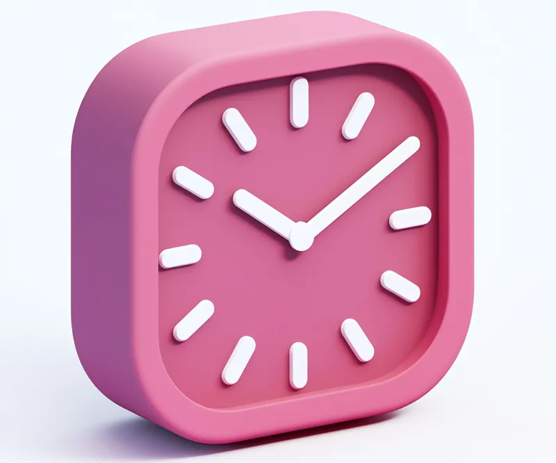 Minimalist 3D Printable Desk Clock - No AMS